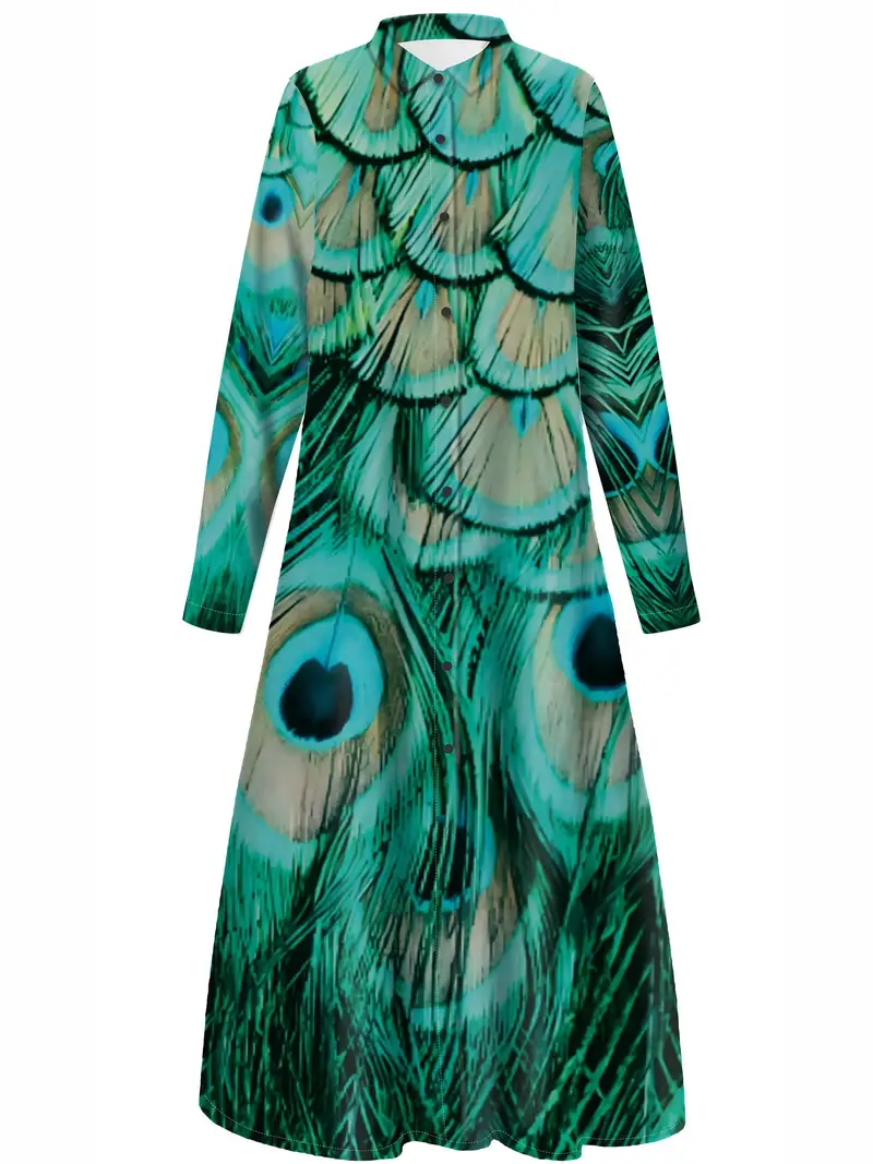 peacock feathers print button front tunics casual long - Temu Saudi Arabia peacock feathers print button front tunics casual long - Temu Saudi Arabia