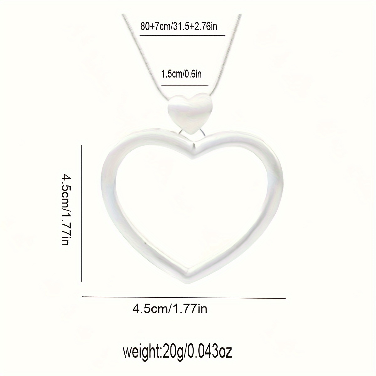 Heart Pendant Necklace for Women, Thanksgiving Gift
