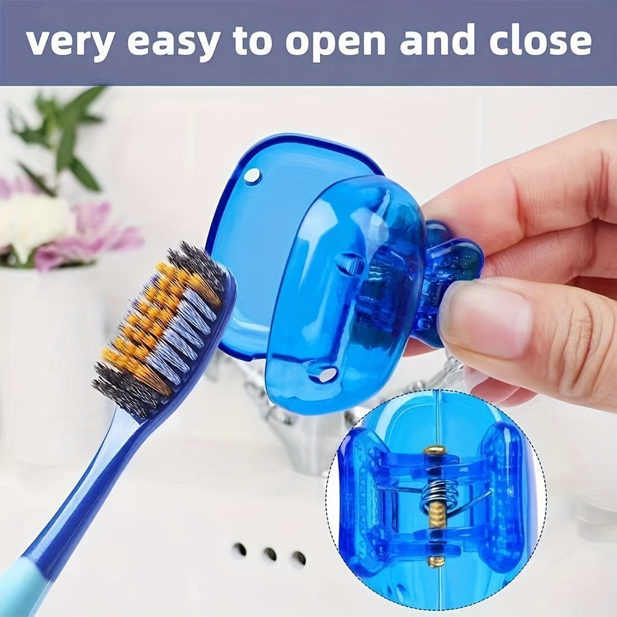 

1pc Portable Toothbrush Holder With Cap, Formaldehyde-free, Protective Travel Case For Oral Health, Essential Toothbrush Storage Clip For Home And Travel Use