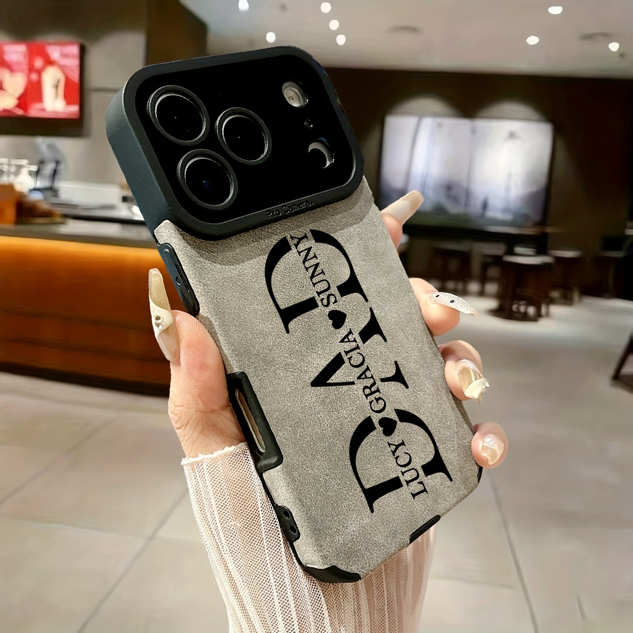 TEMU Phone Case: Customized Dad And Children Name Personalized Phone Cover Compatible With Iphone 17 16 15 14 13 12 11 Pro Max Synthetic Leather Uv