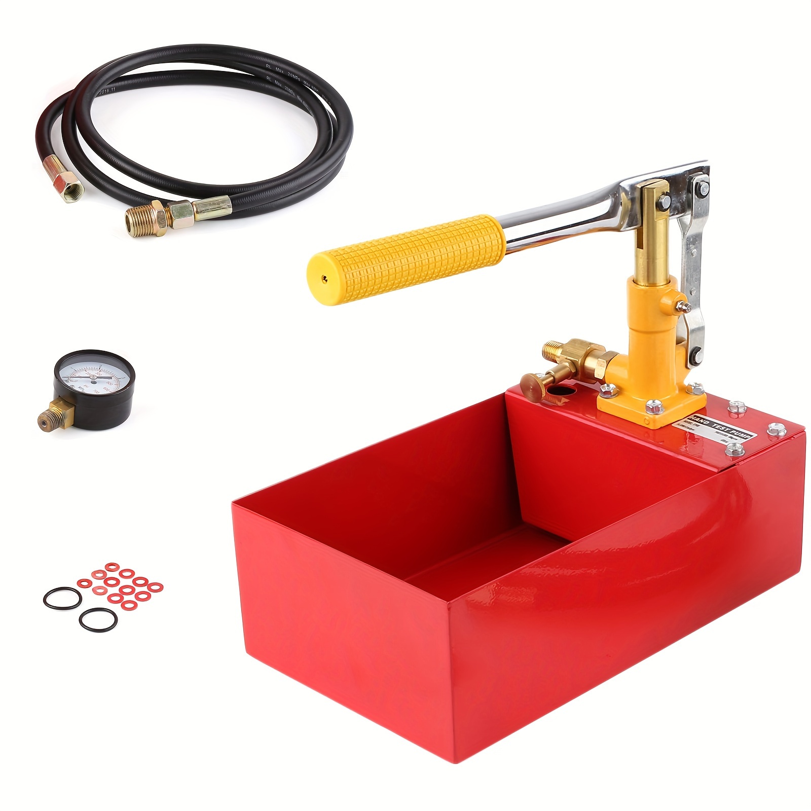 Image of Pressure Test Pump, Filling Pump, Solar 5 Liter Filling Pump, 5mpa Manual Hydraulic Test Pump 0-25bar, Manual Pump With Clear Scale