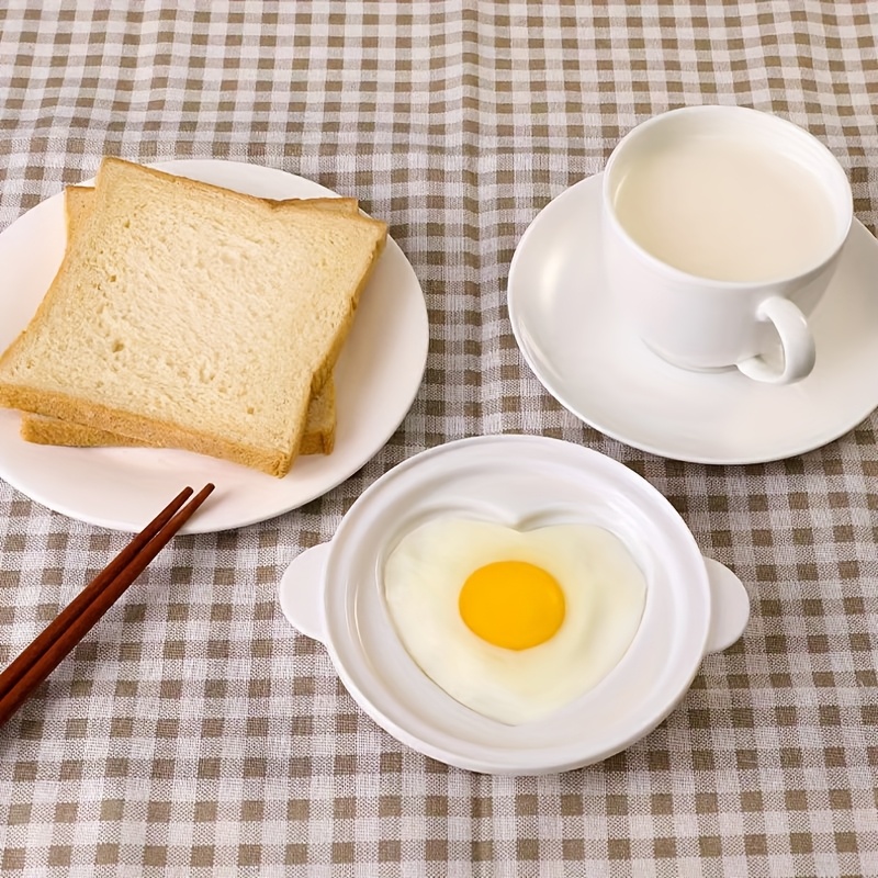 1 Heart-shaped Steaming Egg Mold, Microwave- Steamer Box