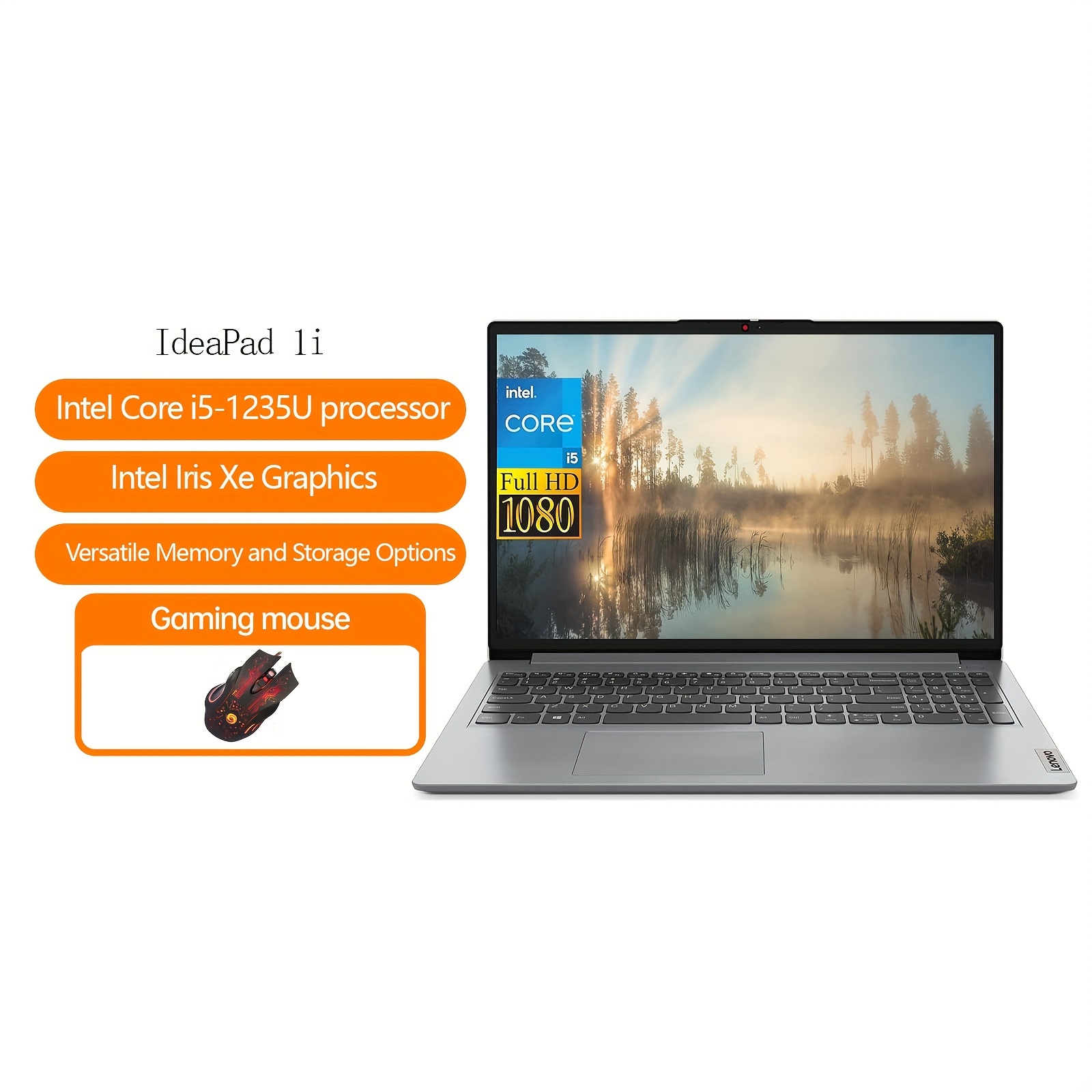 Lenovo IdeaPad 1i Laptop For Business - 15.6in FHD Display, Intel Core I5-1235U up To 4.40 GHz , 40GB RAM 2TB $618.97