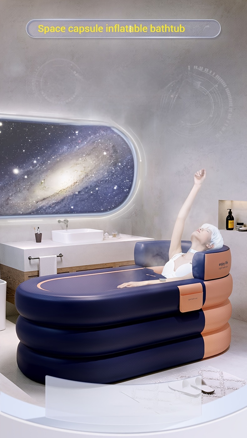 portable foldable spa bathtub for home bathroom balcony patio use hot tub accessories hot tub for adults details 0