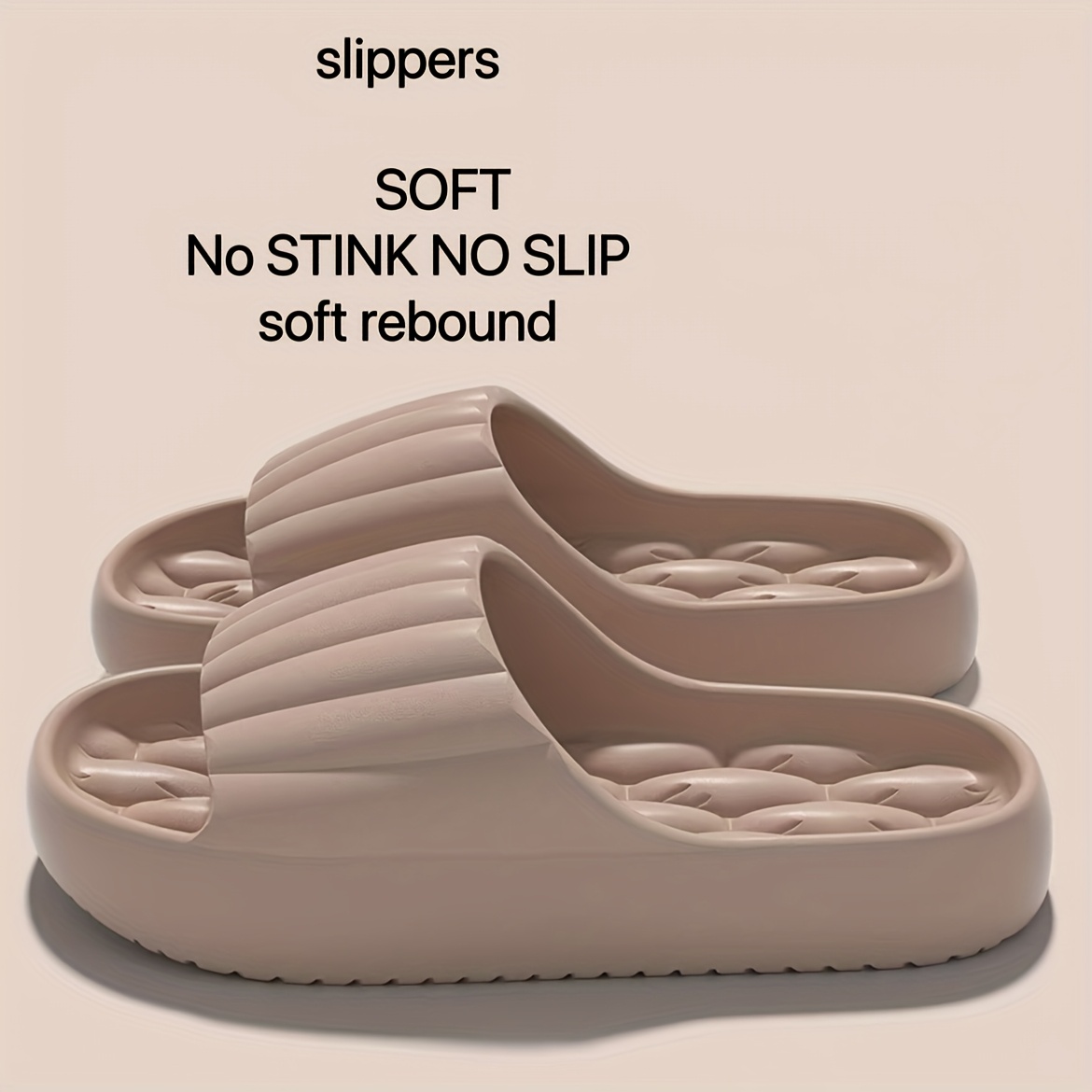 Image of Fashionable And Comfortable Women's Eva Slippers, Non-slip, Casual Slippers With Ribbed Texture - Perfect For Indoor/outdoor Use, Beach And Home Relaxation, Women's Slippers For , Multiple Colors