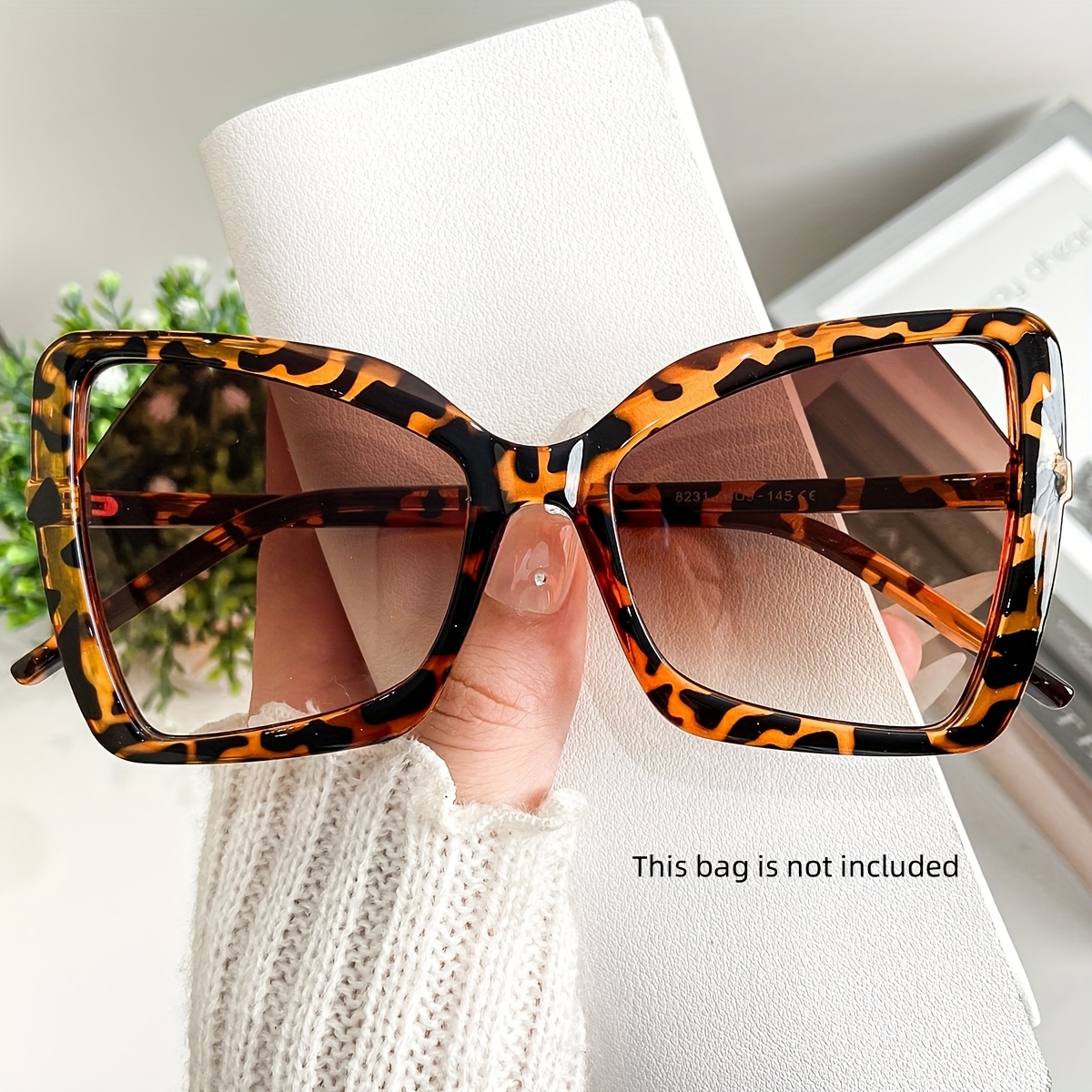 chic pink cat eye glasses accents lightweight - Temu display picture 2