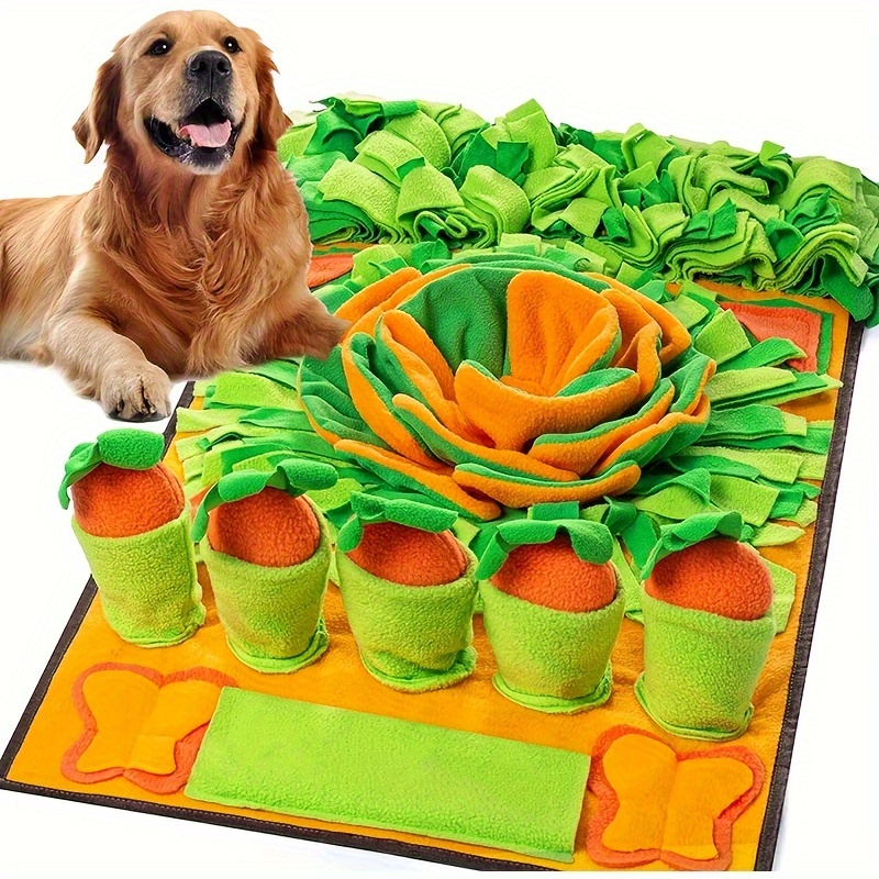 

Tapis Anti-Odeur pour Chats et Chiens, Couverture de Jeu de Puzzle Relaxant avec 5 Jouets Carottes, Tapis Anti-Étouffement pour Chiens, Tapis de Jeu pour Soulager l'Ennui et l'Auto-