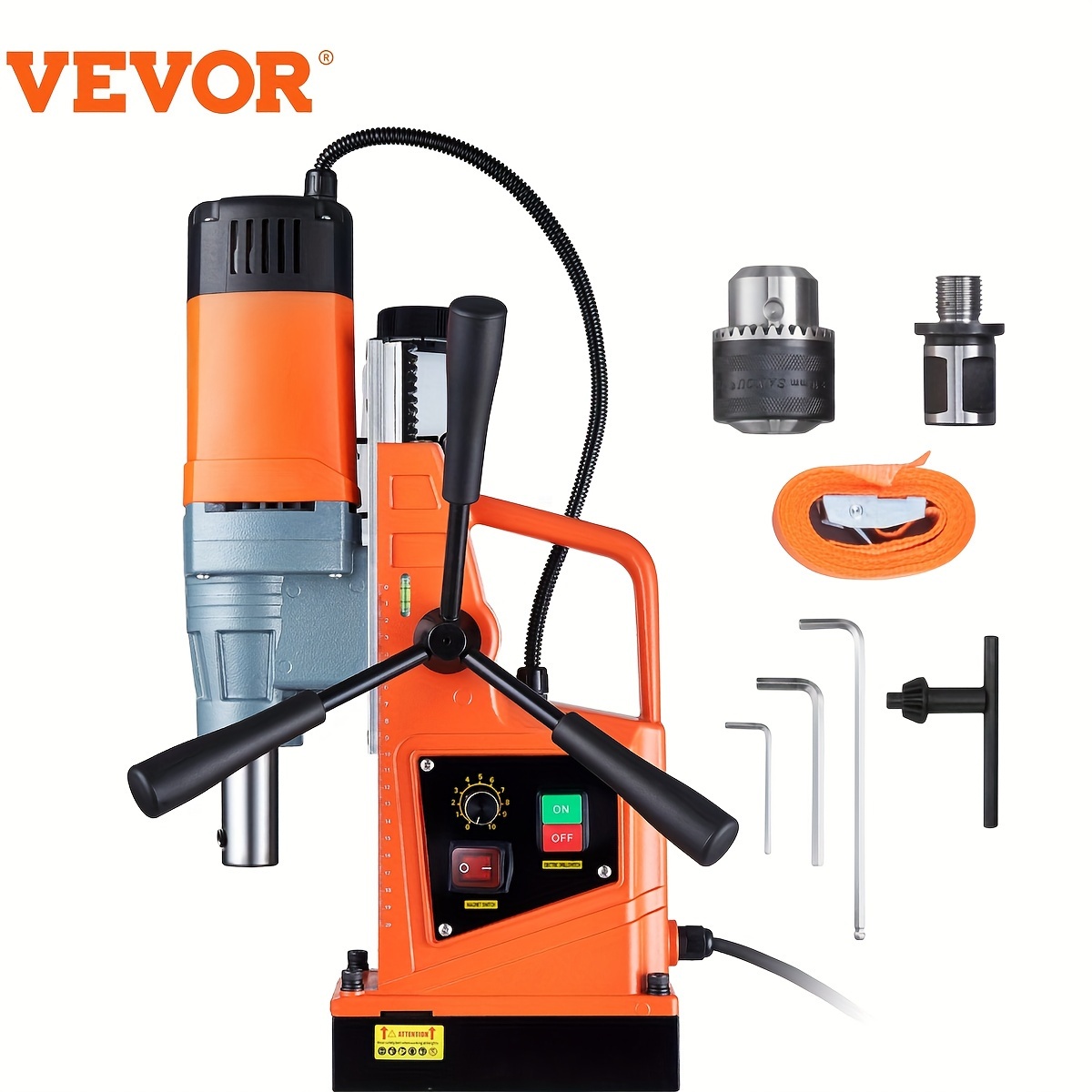 

Vevor Magnetic Drill, 1550w 2" Boring Diameter, 2922lbf/13000n 500 Rpm Portable Electric Mag Drill Press With , For Any Surface Home Improvement Railway