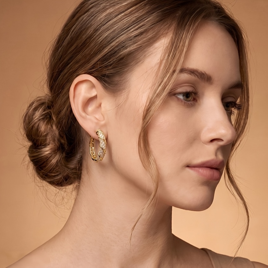 Image of Earrings 1 Pair Zirconia Earrings, Suitable For Ladies To Wear And Parties