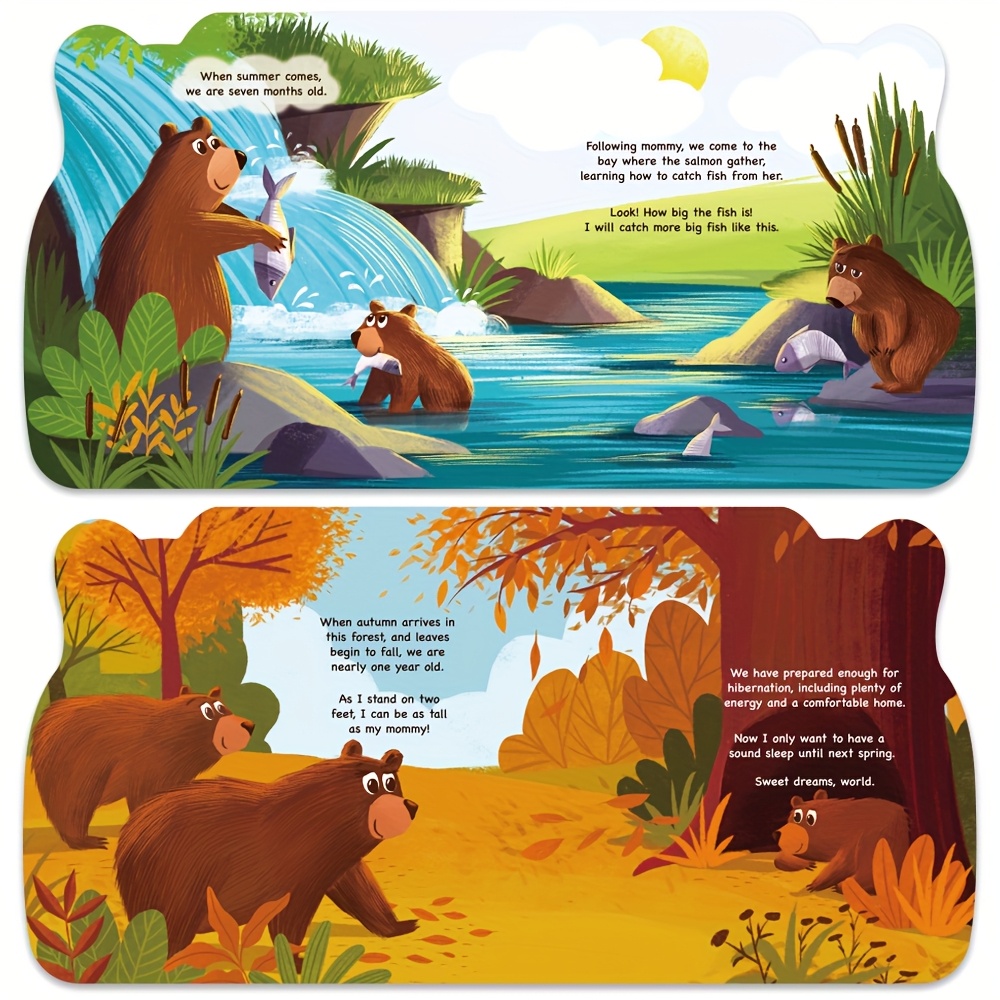 baby bear shaped books, bedtime story, family interactive books, intimate parent-child relationship, learn how to love, growing story, Ideal Birthday, Holiday Gift for Bedtime Reading, Travel toys for Preschool English learning Fun Time