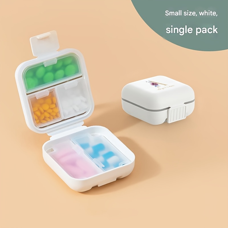 Personalized Mini Pill Box with Compartments, Travel Organizer