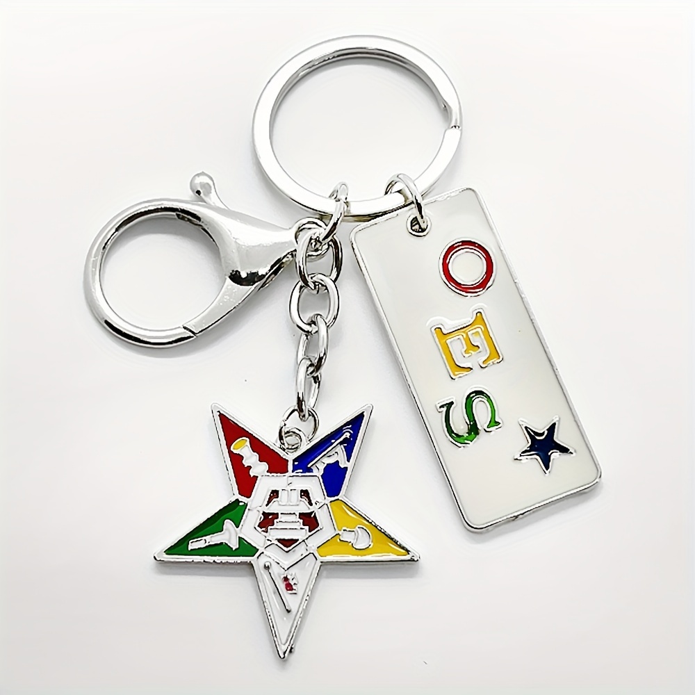 TEMU Fashion Order Of Star Oes Enamel Metal Nameplate Pendant Keychain Key Chain