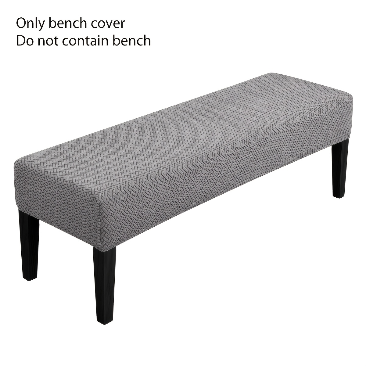 TEMU 1pc Modern T-shaped Jacquard Bench Cover With Elastic Closure Suitable For Shoe Bench Protector, Stretchable Entryway Furniture Cover, Machine