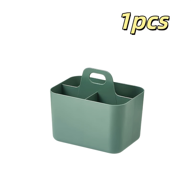 TEMU Multifunctional Storage Basket With Handle, Easy Organization Portable Pencil And Pen Holder Stationery Box, Extra Large Pencil Case, Plastic