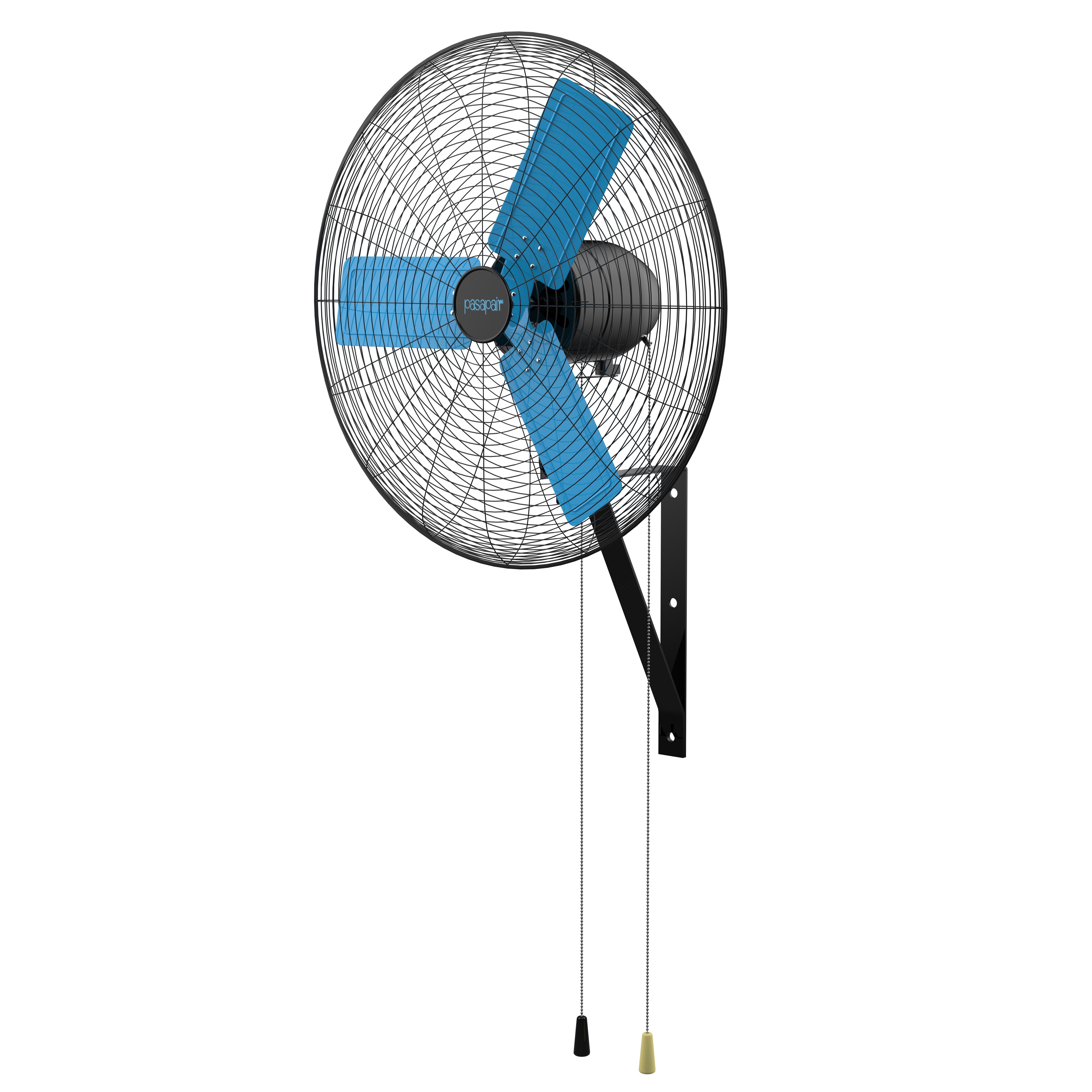 

24 Inch Industrial Oscilating Wall Fan-5380 Cfm Large Fan With Safety Pulg-wall Mount 90° Oscillation For Garage And Patios-3-speeds, Etl Approved, 2.5m Power Cord