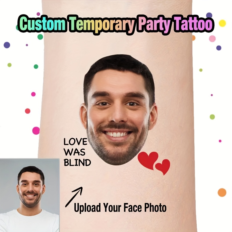 TEMU 16 adesivi tatuaggio personalizzati divertenti | Motivo realistico, impermeabile a lunga , ideali per regali di festa, tatuaggio senza dolore,