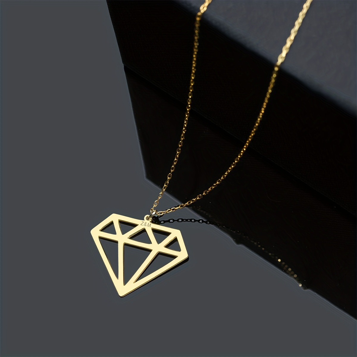 TEMU A Personalized Women's Fashion Pendant Necklace, 18k Gold-plated Stainless Steel, With An English Name Or Letters As A Pendant. Suitable For