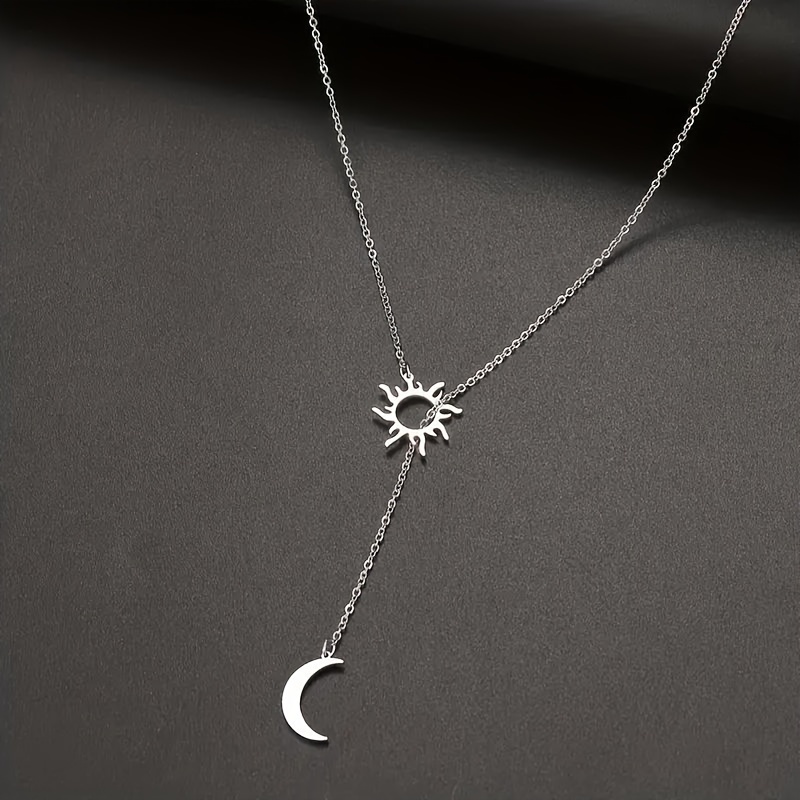 1 Stylish Sun And Moon Women's Fashion Pendant Necklace