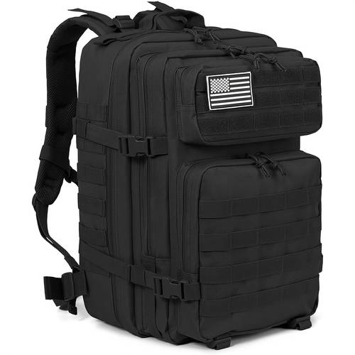 mochila molle para hombres de 45 parche de americana - resistente color caqui para y senderismo, múltiples compartimentos y correas ajustables para deportes , caza, pesca, construcción , accesorios de camping