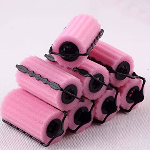 16-teiliges fauler schwamm-lockenwickler-set für mädchen frauen, diy-haarstyling-werkzeug, 3,5 cm x 7,5 cm -lockenwickler, haarschonender lockenwickler, schwamm-lockenwickler, flauschiger banger-lockenwickler, schaumstoff-lockenwickler-set, hitzefreier lockenwickler