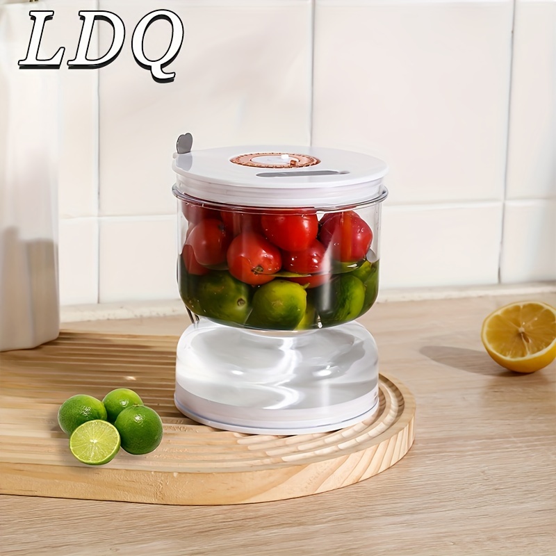 

38oz Leak-proof Pickle Jar With Strainer - Reusable, Airtight Seal & Fork Included For Vegetables, Peppers & - Essential Kitchen Organizer