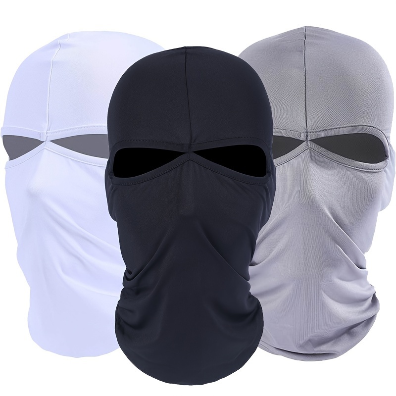 

3pcs, Uv Protection Punk Colorful Balaclavas, Breathable Full Face Masks, Simple Helmet Liners For Cycling Skiing Hiking Fishing Outdoor Sports