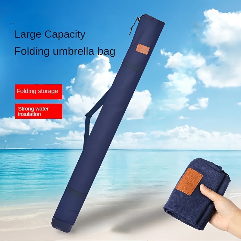

1pc Fishing Umbrella Storage Bag, Canvas Rod Bag For Storing Fishing Rod, Waterproof Wear-resistant Fishing Gear Supplies, Foldable Canvas Umbrella Bag, Fishing Bag