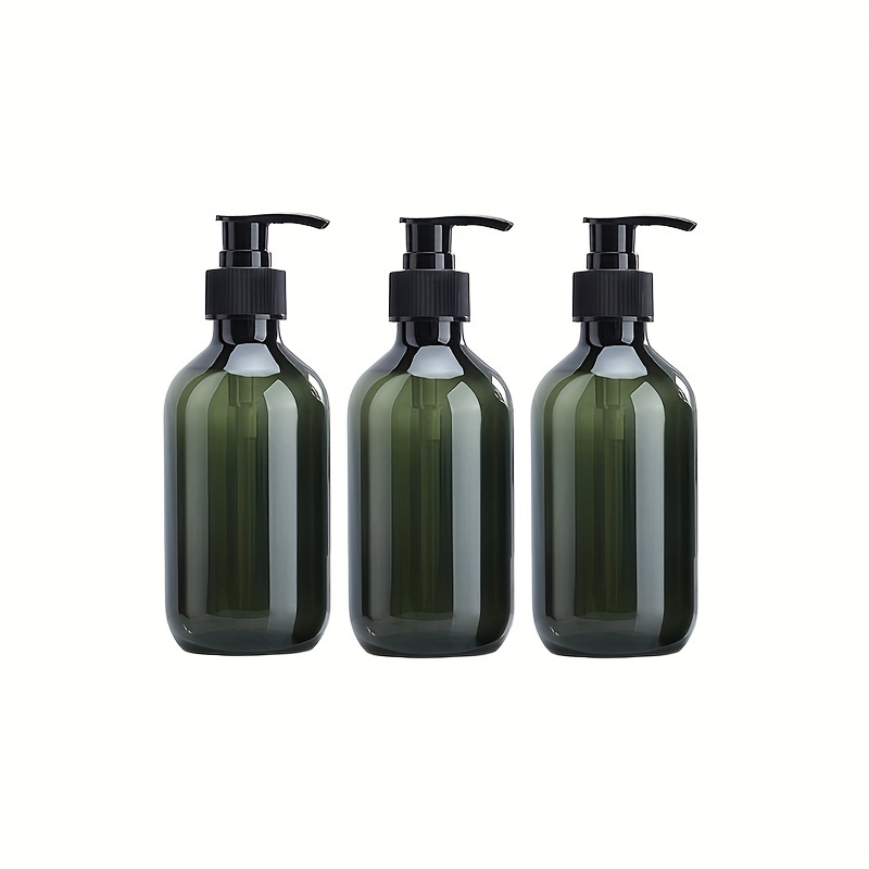 

3pcs 300ml Empty Pump Bottles Dispenser Portable Shampoo Lotion Pump Bottle Durable Refillable Containers For Massage Oil & Liquid Soap