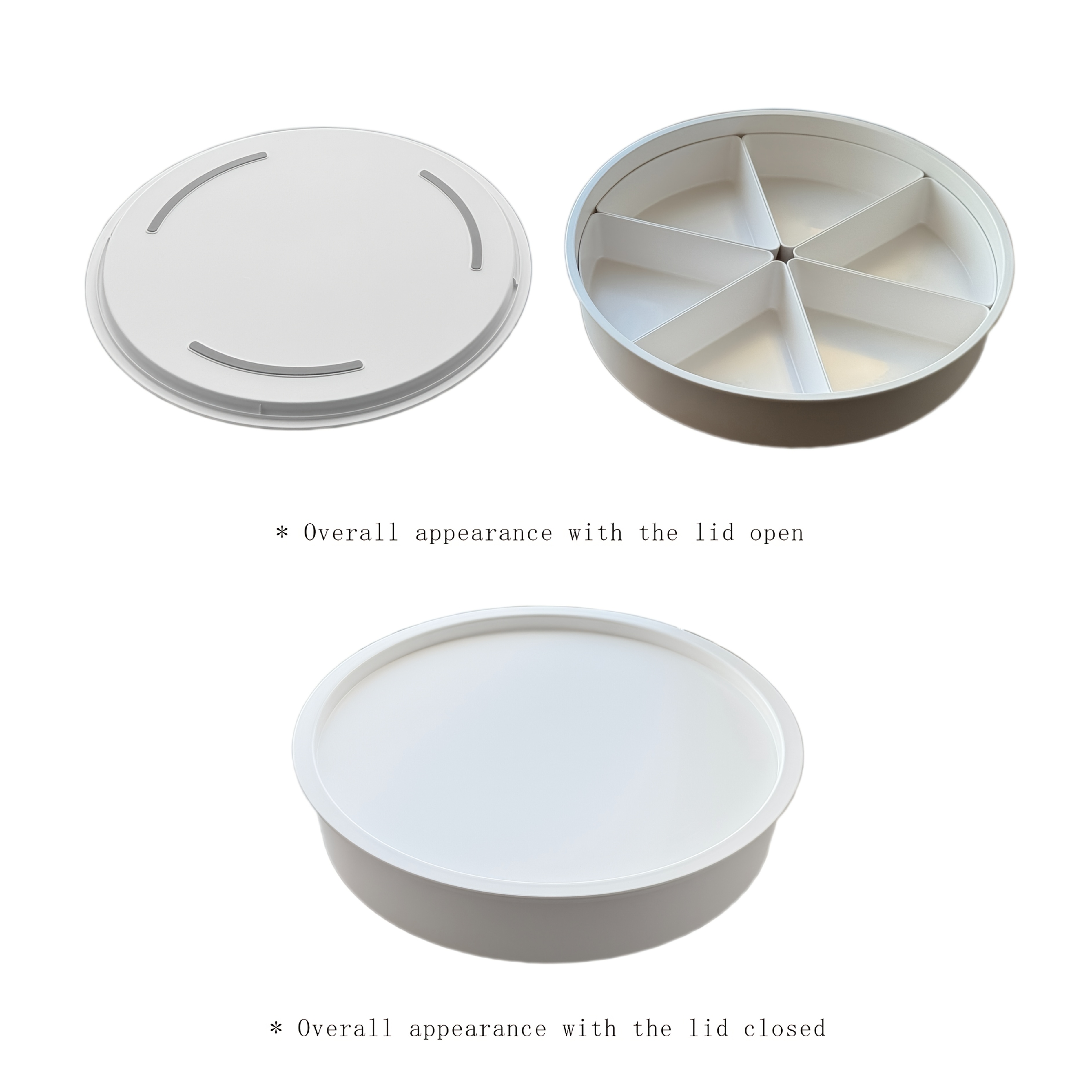 Round Storage Box, 43 Cm (17 Inches) In Diameter | Extra-large And Multifunctional, Can Store Items, Large Capacity And Volume, Suitable For Office And Home Use, Polished Abs Material