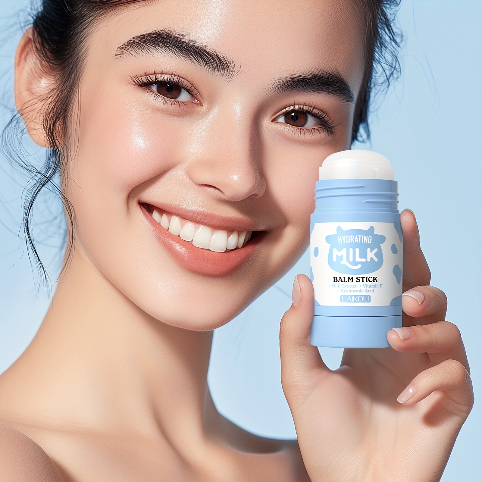 Image of Laikou Milk Hydrating Balm Stick 40g/1.41oz, Skin Moisturizer, With Vitamin E And Hyaluronic Acid, For Face, Neck And Body