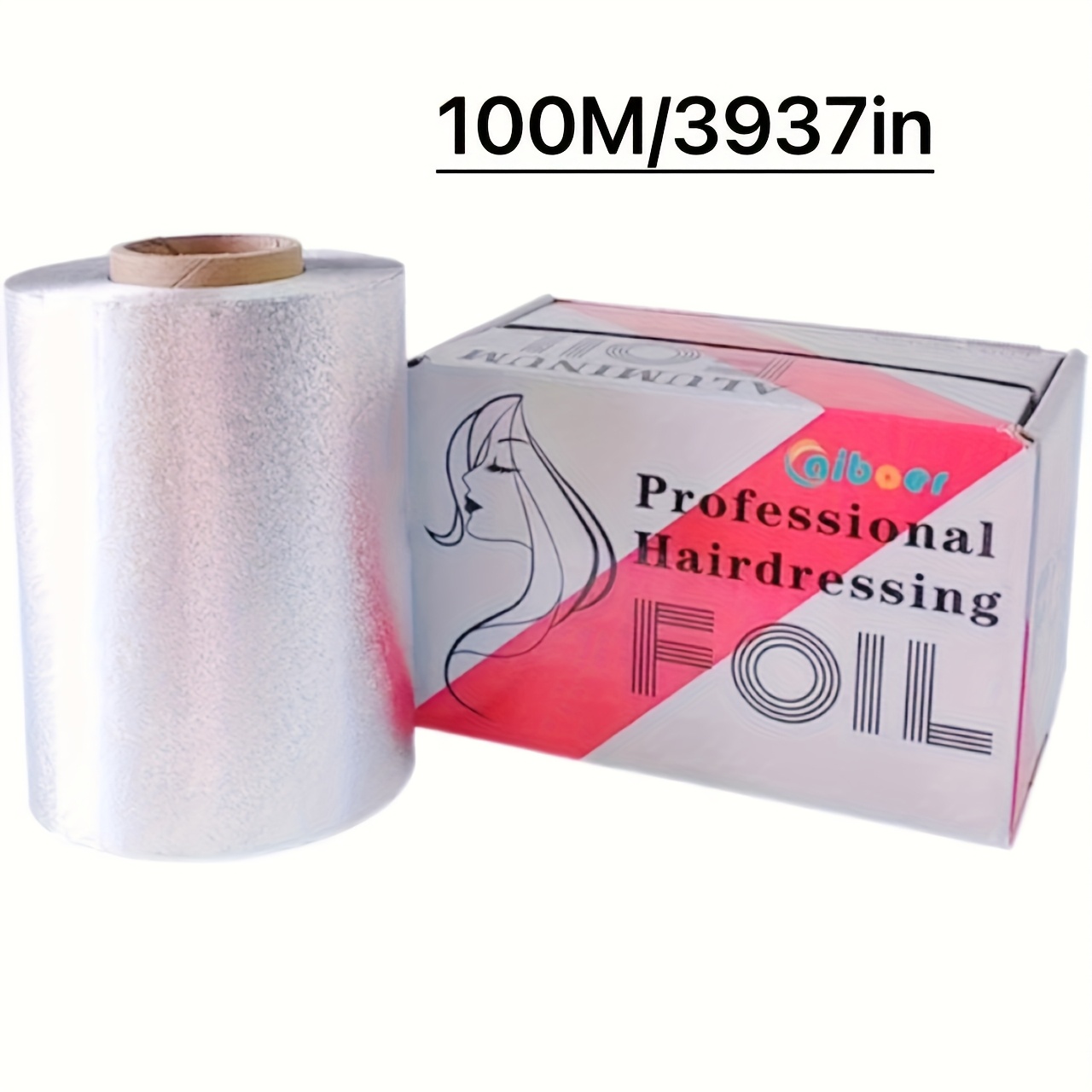E-shop 50 Meter/100 Meter Professionelle Aluminiumfolie für Haarfarbe und Nagelkunst - Oberfläche, Scroll, Geeignet für Salons oder Nagelstudios,