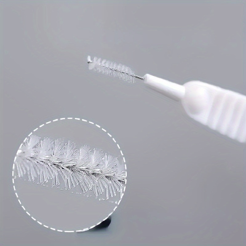 10pcs Shower Head Cleaning Brush Set, White Multi-Functional Bathroom Accessory for Home Use
