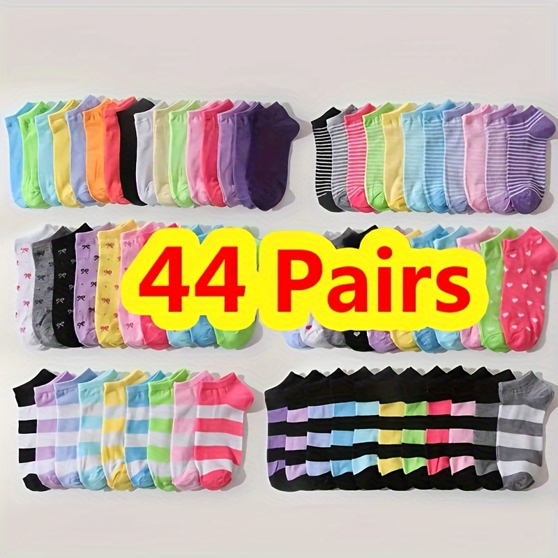 

For Boys & - 44 Mixed No-show, Striped , For 13+, -round