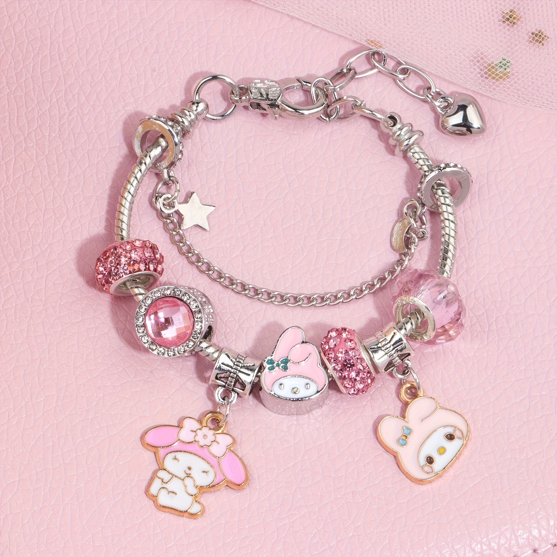 

Authentic Sanrio Big Eared Dog Kuromi Melody Bracelet, Adjustable Bracelet, Suitable For Holiday Gifts As Christmas, Valentine's Day, Thanksgiving, Etc. [authorized]