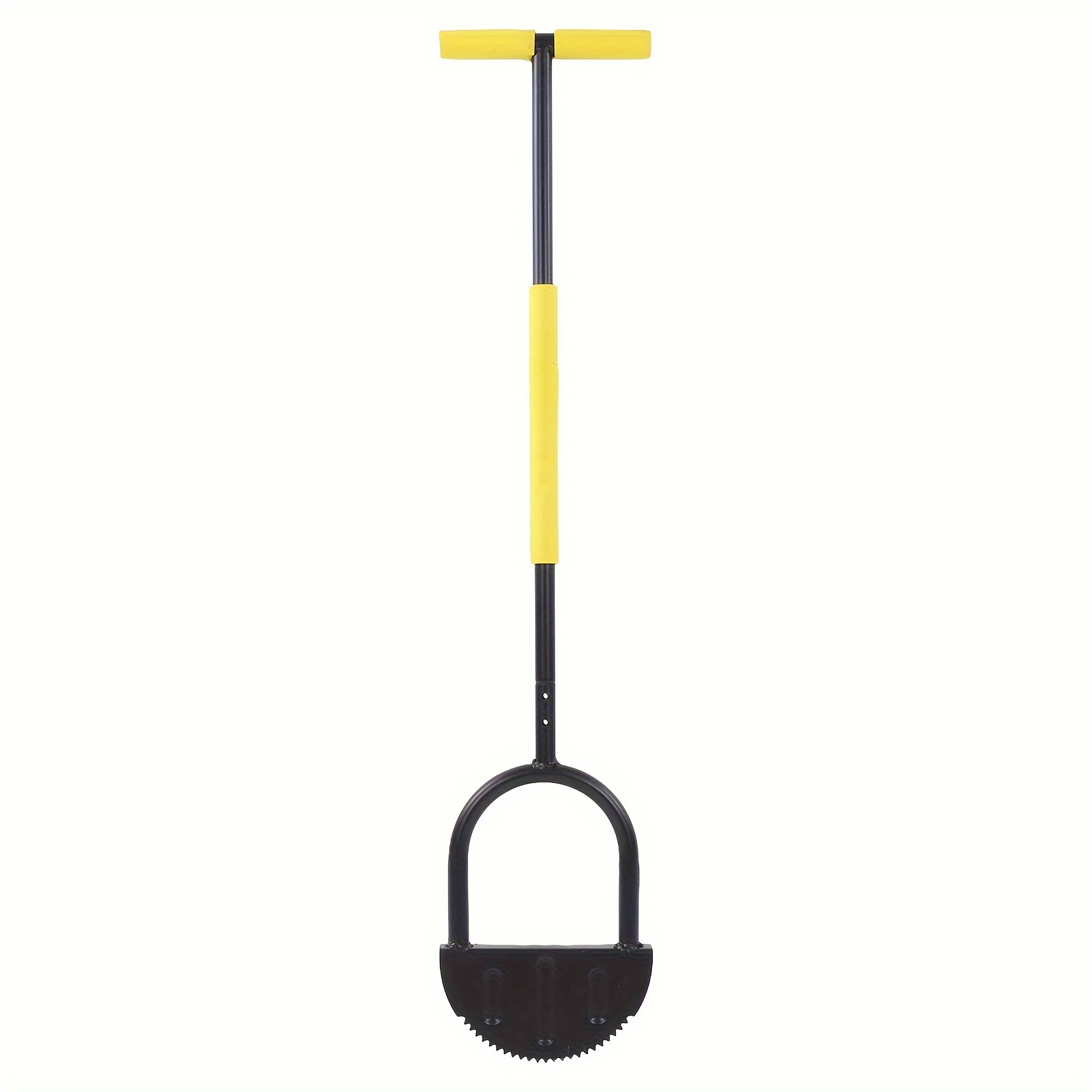 TEMU Saw-tooth Edger Lawn Tool, Half Moon Lawn Edger With , Sidewalk Grass Long Handled Step Edger, 46-inch