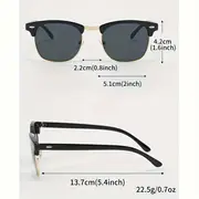 4pcs mens oval fashion glasses retro style pc material suitable for and business leisure uv resistant details 7