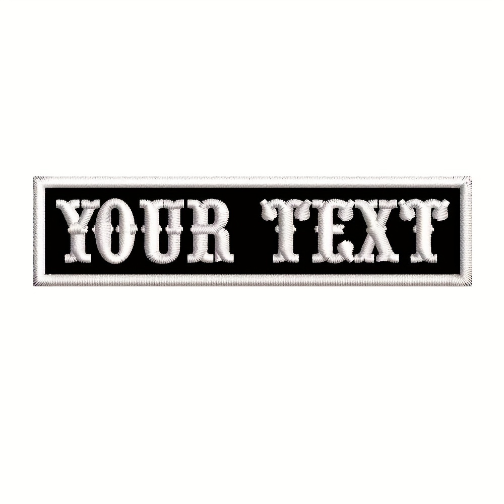 TEMU 1pc Custom Name Patch, Personalized Embroidered Name Badge With Hook Loop Backing