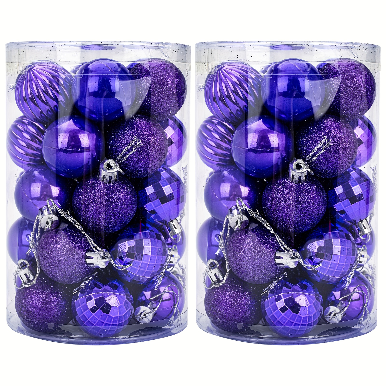TEMU 2- 68pcs Christmas Ball Ornaments 4cm/1.57inch Shatterproof And Wear-resistant Christmas Tree Decorations, Suitable For Holiday Wedding Party