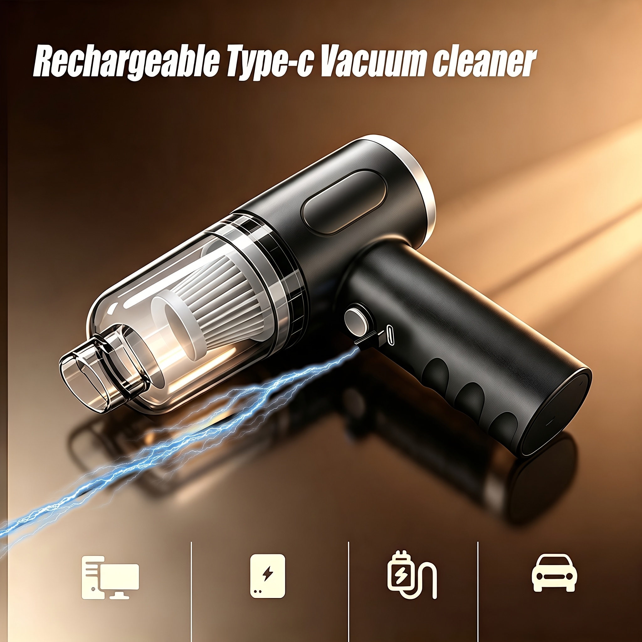 TEMU Handheld Vacuum Cleaner For Home And Car Portable Cordless Cleaner Computer Multi-functional Vacuum Corner Stair Pet Cleaning Vacuum Cleaner