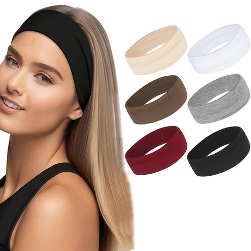 1pc 2pcs 4pcs random womens sweat absorbing sports headband elastic band solid color fabric headband suitable for running and fitness autumn and winter womens hair additions soft and fashionable headband
