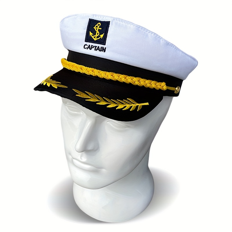 1pc Captain Yacht Hat Cap Costume Hat Sailor Hat For Halloween Costume Accessory