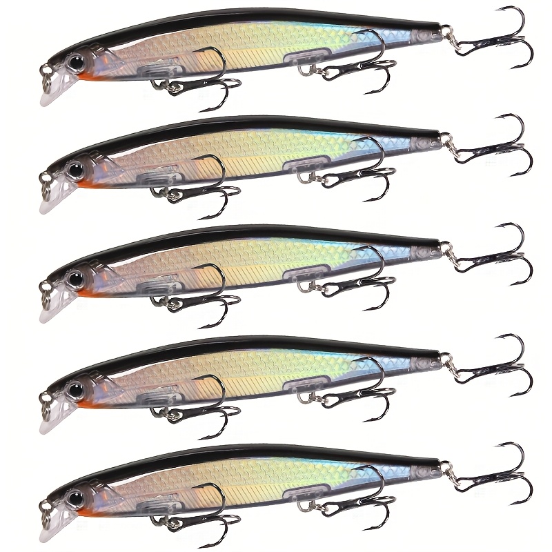 TEMU 5 Nouveaux Ensembles de Leurres Minnow Longue Distance Surchargés Haut de Gamme