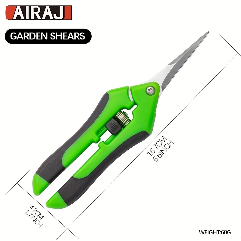 Airaj Garden Pruning Shears Set - Versatile Gardening & Lawn Care Tools For Trimming Branches, ,fruit Picking Scissors, Garden Shears