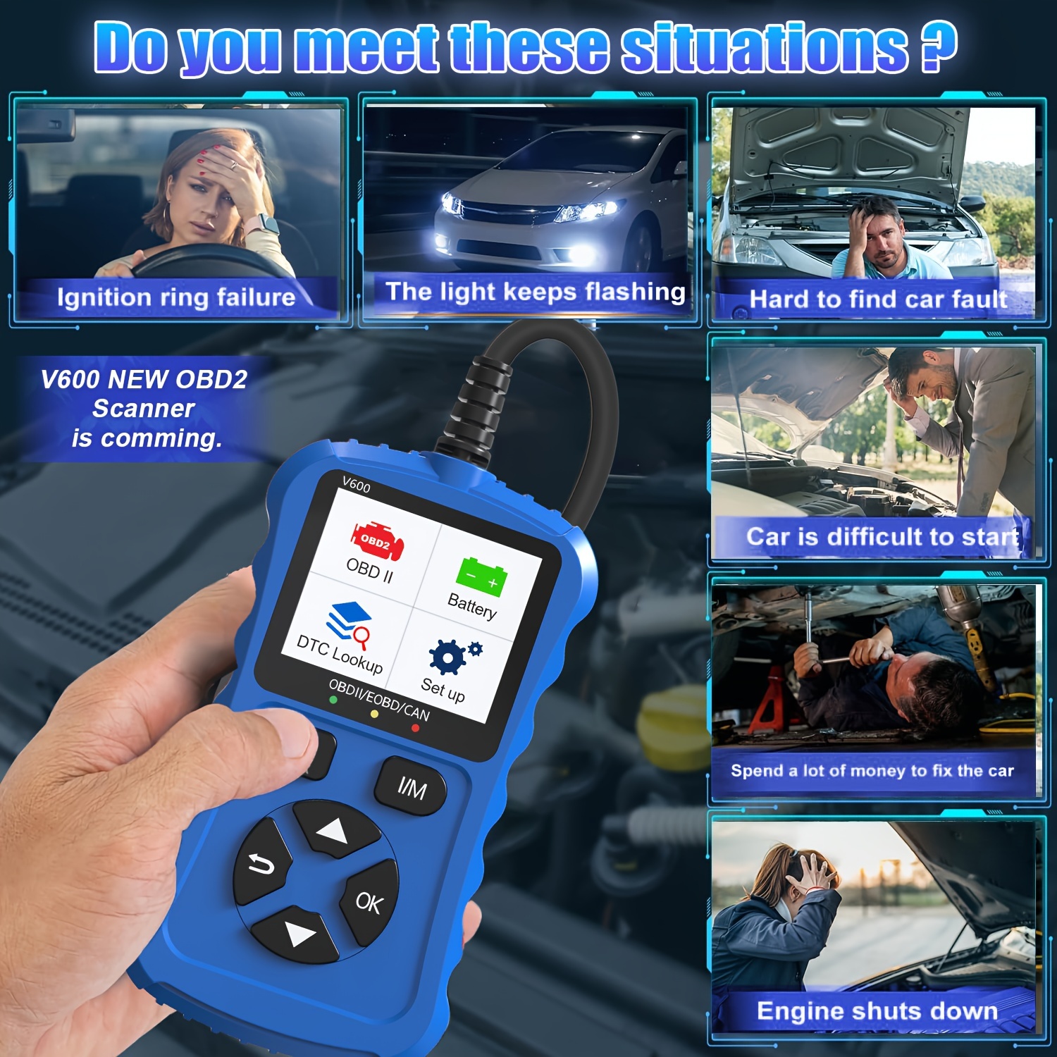 Strumento Diagnostico Codici Obd2 Scanner Codici Auto Obdii - Temu Italy