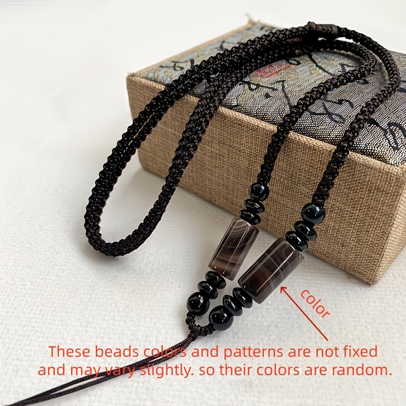 TEMU 1pc Making Accessories, Necklace Making Accessories, Necklace Rope (beads On Braided Rope In Random Colors)