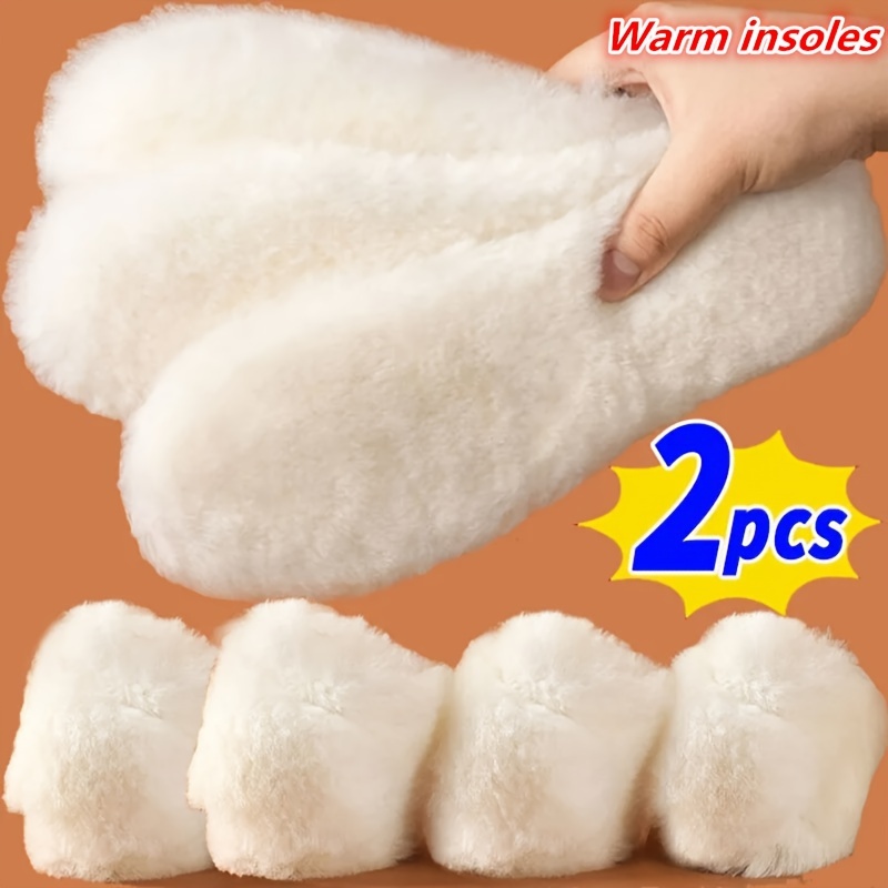 

2pcs Fur Thermal Shoe Inserts - Non-electric, Unscented, Warm Insoles For Winter Snow Boots - Cozy Rabbit Velvet , Foot Warmer Pads For Men And Women