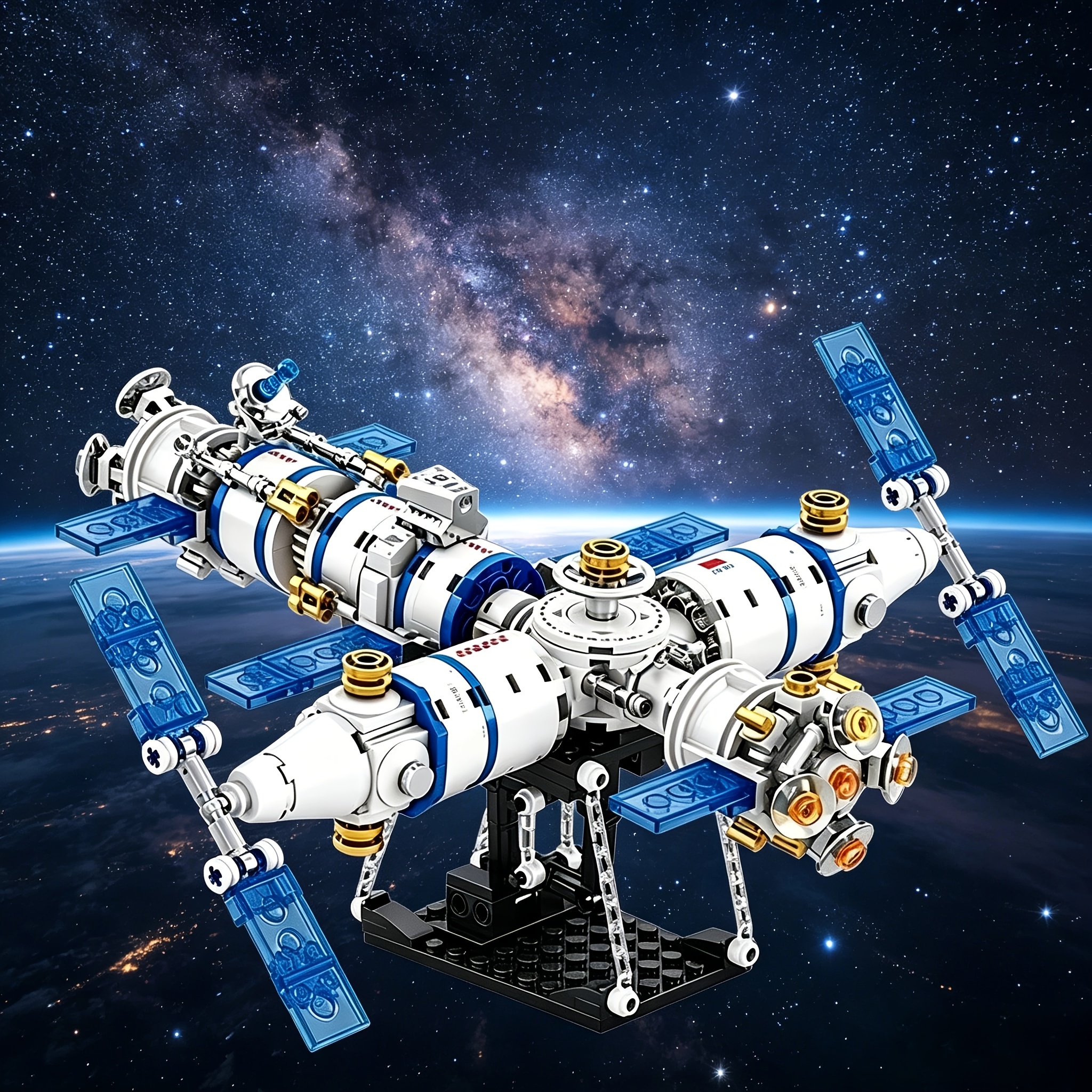 floating   model building blocks finished product as desktop ornament   science popularization of space knowledge and ideal gift for space enthusiasts