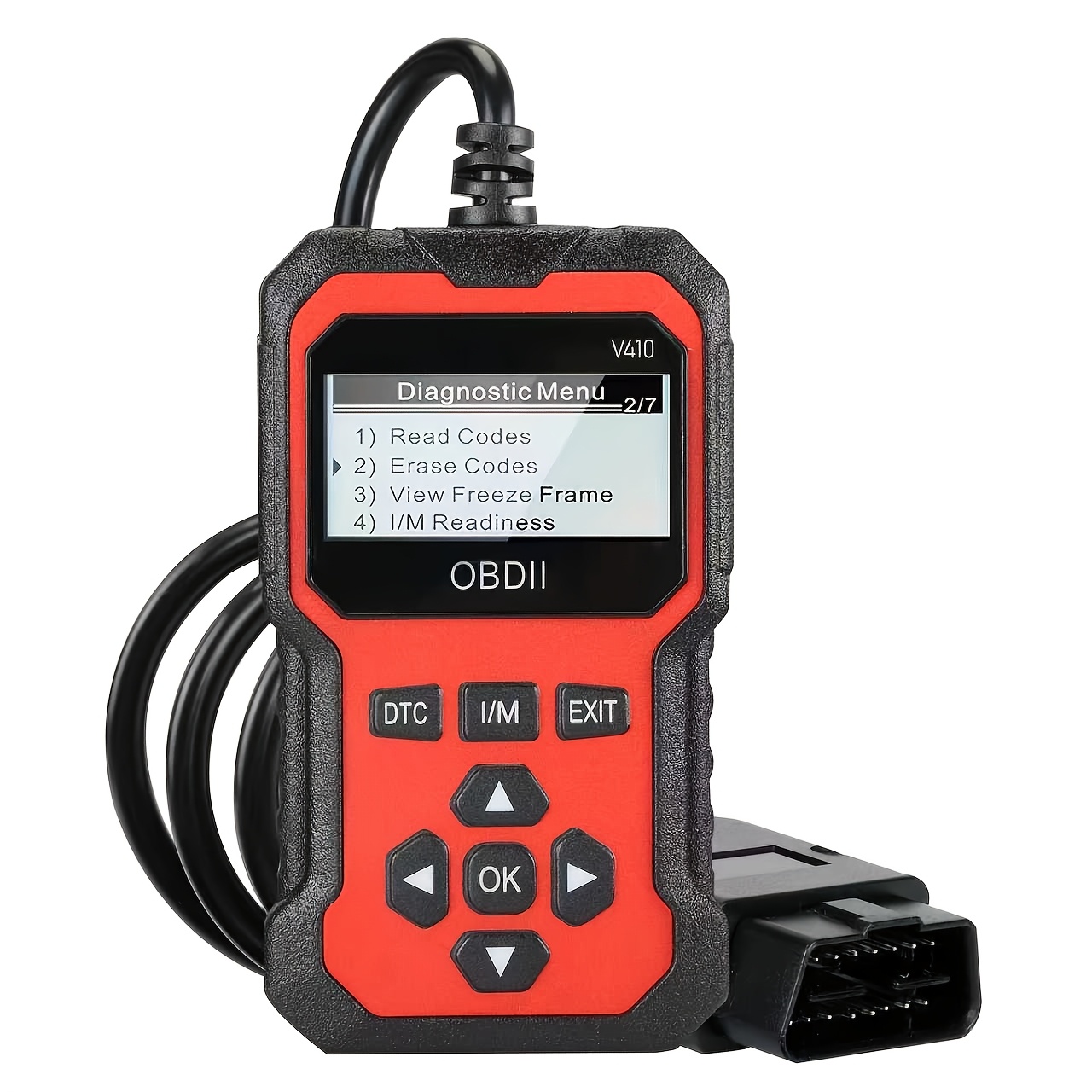 TEMU -scanner model 2026, autocodelezer voor motorstoringen, OBD-aangedreven, I/M-gereedheid, accutest, real-time gegevensstroom, OBD II- compatibel
