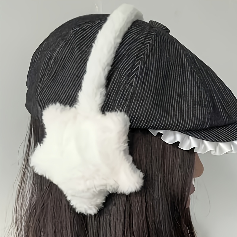 TEMU 1pc Women's Fashionable Cute Korean-style Star Ear Muffs, Ear Muffs Suitable For Cycling, For Cold Weather, Autumn/winter