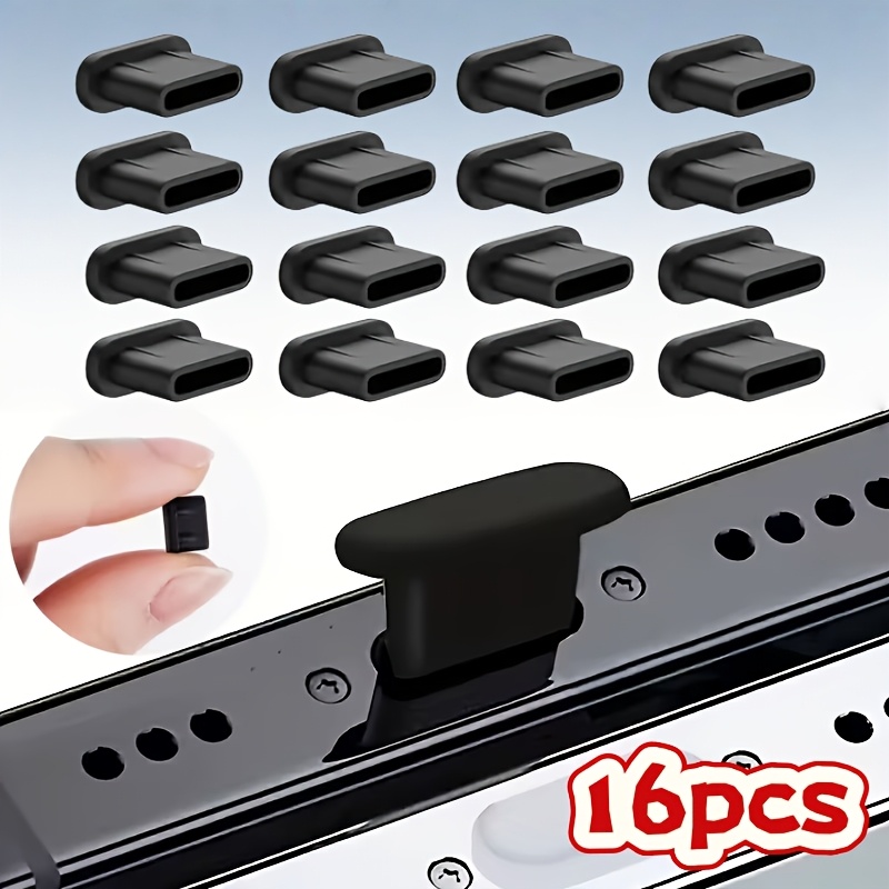 A Set Of 16 New Silicone Dust Plugs For Type-c Charging Ports - Suitable For Mobile Phones And Tablets, Providing Dust Protection And Preventing , With Durable Covers